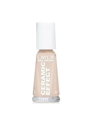 Layla Nail Polish, lak na nehty Ceramic Effect, odstín 002 White peach, 10 ml Finální Výprodej