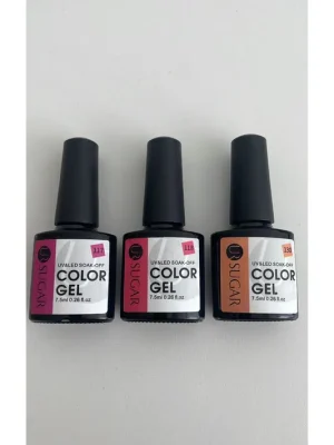 UR SUGAR 7,5ml sada UV gel pro lakování nehtů 115,117,118,130 + top coat Speciální Cena