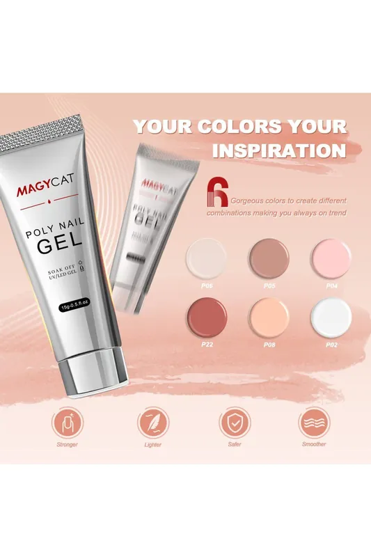 Dokud Zásoby Vydrží Poly Nail Gel Magycat Odstín P04, 60g
