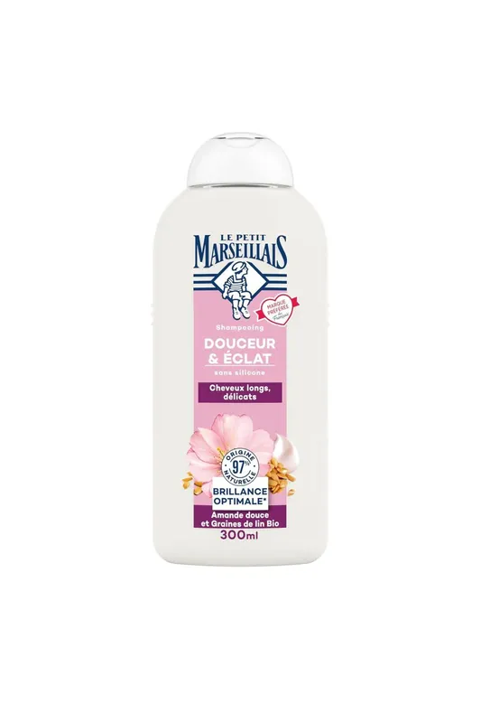 Kup Teď Šampon Le Petit Marseillais Mild & Shine Mandle a organické lněné semínko, 300 ml