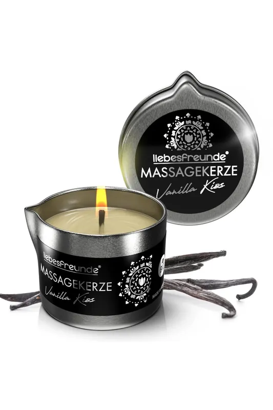Masážní svíčka Liebesfreunde® Organic Vanilla Kiss 50ml Vysoce Kvalitní