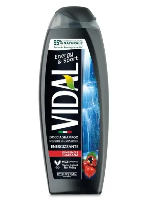 Jen Po Omezenou Doba Vidal Energy & Sport sprchový gel, povzbuzující s ženšenem a guaranou, 250 ml