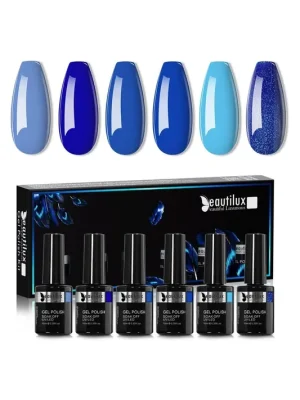 Nová Kolekce Beautilux Gelový lak na nehty, 6 barev 10 ml UV LED Soak Off Set YT-03