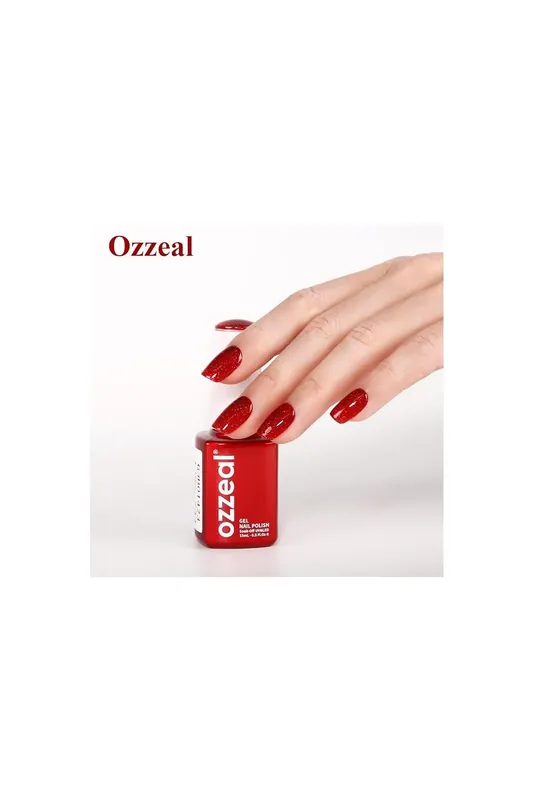 Ozzeal Red Glitter Gel Polish, 15ml Super Cena