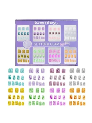 Omezená Nabídka Townley Girl 96 PC Press-On Nails Set, Glitter and Glamour