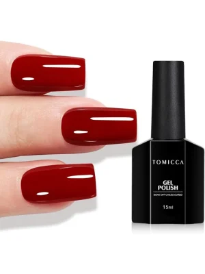 TOMICCA Gelový lak na nehty GF03 tmavě červený 15 ml Akce