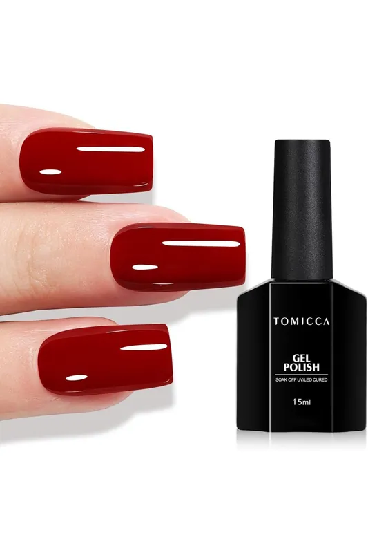 TOMICCA Gelový lak na nehty GF03 tmavě červený 15 ml Akce