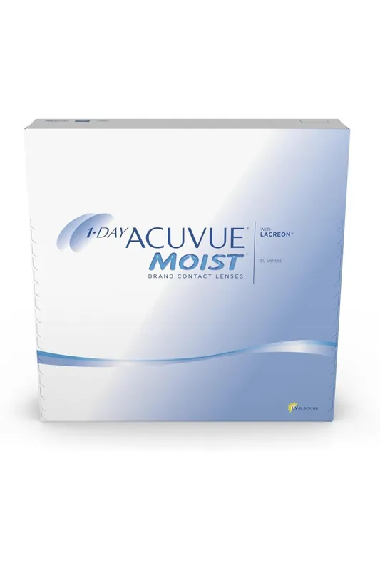 ACUVUE MOIST Vlhké kontaktní čočky pro výměnu na 1 den -3,50 BC/8,5 90 jednotek Ihned K Objednání