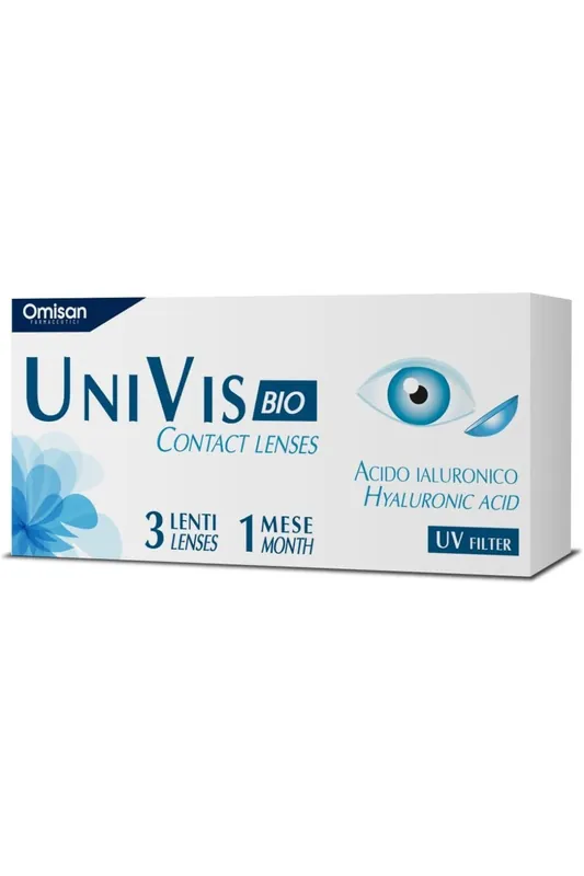 Časově Omezené Kontaktní čočky Univis Bio, 3 měsíční kontaktní čočky pro korekci krátkozrakosti -2,00