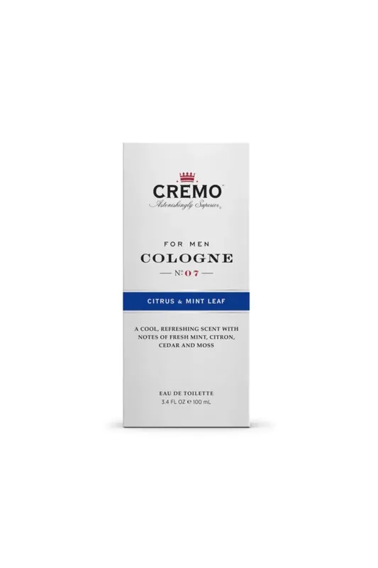 Nová Kolekce CREMO Cologne Citrus & Mint Leaf EDT, 100 ml