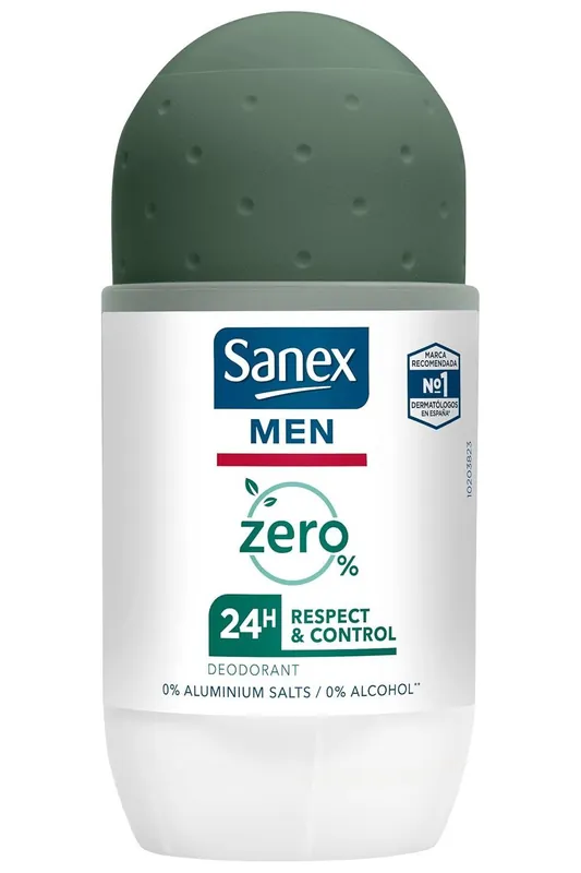 Sanex Men Zero% Respect & Control, pánský deodorant, roll-on 50 ml Vrácení Zdarma