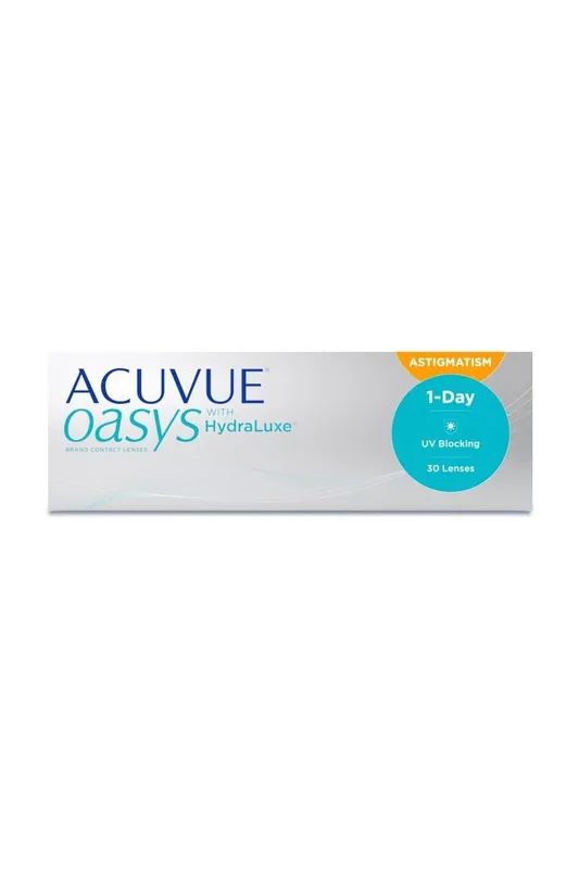 Hit Sezóny Acuvue Oasys 1denní měkké jednodenní kontaktní čočky pro astigmatismu-30, BC 8,5 mm, -6,5 dioptrií-mírně porušená pečeťs