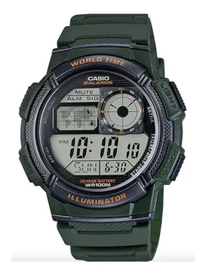 Jen Po Omezenou Doba CASIO AE-1000W-3A Tmavě zelený pásek - Rozbalené