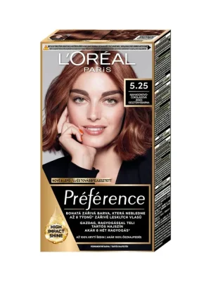 L'Oréal Paris - Préférence - 5.25 Mahagonovo-čokoládová, (poškodená krabička) Časově Omezené