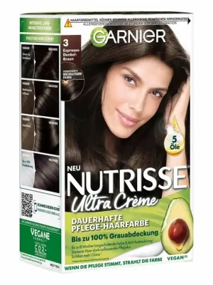 Nejlepší Volba Garnier - Nutrisse Ultra Creme - 3 Espresso tmavě hnědá