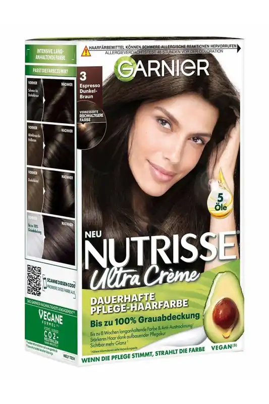 Nejlepší Volba Garnier - Nutrisse Ultra Creme - 3 Espresso tmavě hnědá