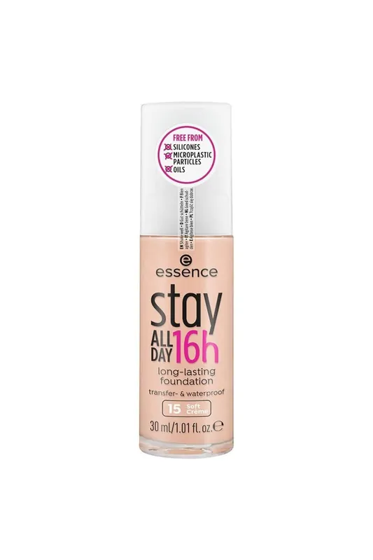Essence Stay All Day 16h dlouhotrvající podkladová báze na obličej, barva č. 15 Soft Creme 30 ml (Poškozený obal) Speciální Cena
