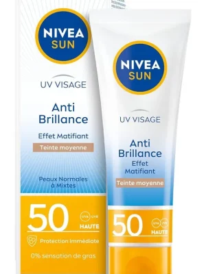 Pouze Dnes Nivea Sun UV Face Anti-brillance Shine Control,Středně tónovaný krém SPF50, 50ml