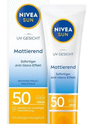 Nivea Sun UV matující opalovací krém na obličej, SPF50, 50ml Horká Nabídka