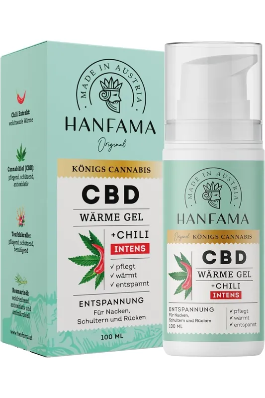 Značkový HANFAMA CBD Heat Gel Intens, mast Diablov pazúr s kanabisovým CBD 100 ml