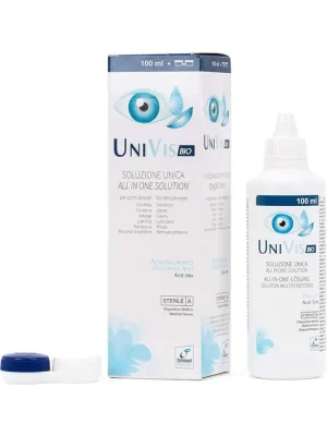 Dokud Zásoby Vydrží Jednoduchý roztok Univis Bio na kontaktní čočky aloe vera 100 ml-bez pouzdra na čočky