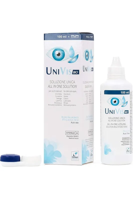 Dokud Zásoby Vydrží Jednoduchý roztok Univis Bio na kontaktní čočky aloe vera 100 ml-bez pouzdra na čočky