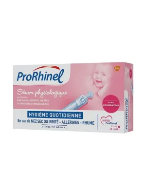 PRORHINEL - Fyziologické sérum x30 Sterilní unidózy 5ml - Nosní výplach Novinka