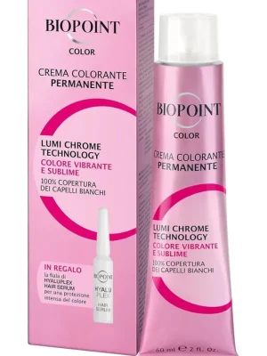 Tovární Cena Biopoint Permanentní barvicí krém 60 ml + 1 ampule vlasového séra Hyaluplex 3 ml - 5 světle hnědá