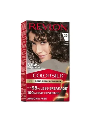Revlon Colorsilk beautiful color Permanentní barva na vlasy s keratinem, bez amoniaku, 30 tmavě hnědá Víkendová Akce