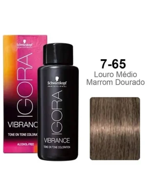 Schwarzkopf Professional Igora VIBRANCE 60 ml - 7-65 středně kaštanová zlatá blond Zlevněný