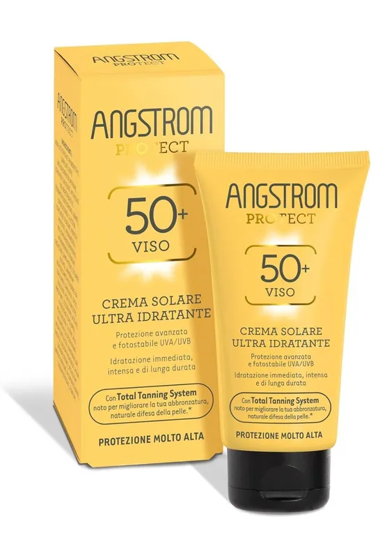 Finální Výprodej Opalovací krém na obličej Angstrom Protect SPF 50+, hydratační a zintenzivňující opálení 50 ml