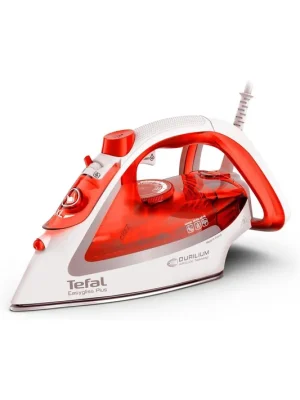 Napařovací žehlička Tefal FV5738 Easygliss Plus Dirilium Červená-Zánovní Nakupujte Hned