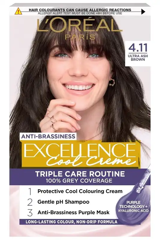 Akční Cena L'Oréal Paris Excellence Cool Creme, 4.11 Ultra popelavě hnědá