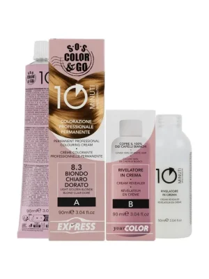 Dokud Zásoby Vydrží Alama SOS Color & Go 10 Minutes 8.3 Barvení 10min Duo Set 90 + 90 ml sada-8.3 světle zlatá blond