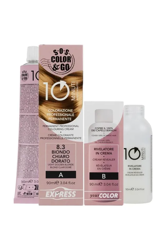 Dokud Zásoby Vydrží Alama SOS Color & Go 10 Minutes 8.3 Barvení 10min Duo Set 90 + 90 ml sada-8.3 světle zlatá blond