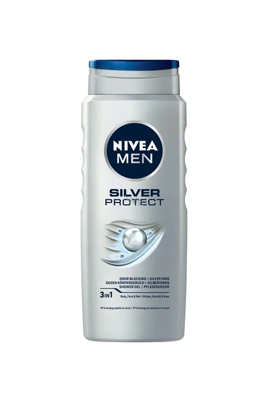 NIVEA MEN SILVER Protect Care sprchový gel 500 ml Výprodej