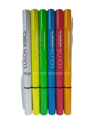 COLOR VIBES UV GLOW - UV reaktivní oční linky nebo barvy na tělo 6ks Rychlé Dodání