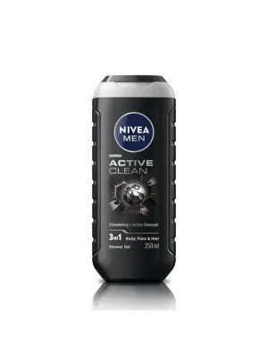 Pouze Dnes NIVEA Men sprchový gel Active Clean s aktivním uhlím 3in1 250 ml