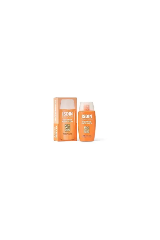 ISDIN Fusion Water MAGIC GLOW SPF 30 Opalovací krém na obličej s ultralehkou texturou a vnější vodnou fází50ml Omezená Nabídka