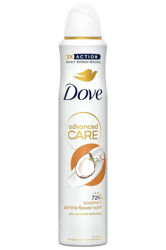 Značkový Dove Advanced Care Coconut & Jasmine Flower antiperspirant ve spreji 200 ml