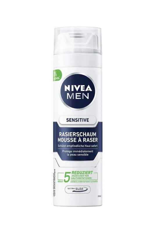 Nivea Men Sensitive pěna na holení, 200 ml Finální Výprodej