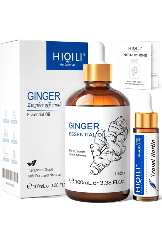 Oblíbený HIQILI Čistý zázvorový esenciální olej 100 ml