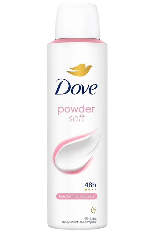 Dove Powder Soft Antiperspirant sprej 150 ml Časově Omezené