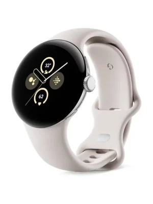Pouze Dnes Google Pixel Watch LTE 41 mm – Polished Silver / Chalk Active Band