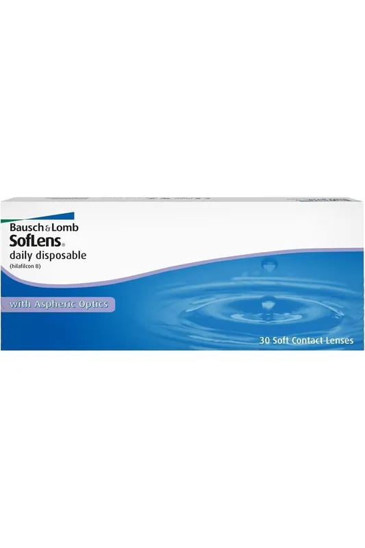 Cenově Výhodný Balení 30 měkkých sférických jednodenních kontaktních čoček Bausch + Lomb SofLens -1,75