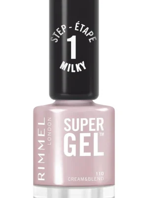 Sleva Rimmel Super Gel, 110 Cream & Blend, dlouhotrvající lak na nehty, mléčný finiš 12ml