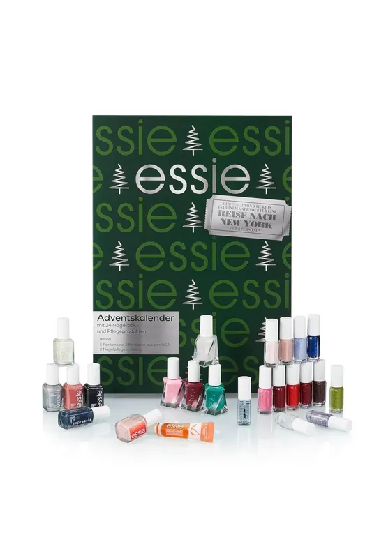 Essie Adventní kalendář laky na nehty a péče o nehty, 24 dvířek Pouze Dnes