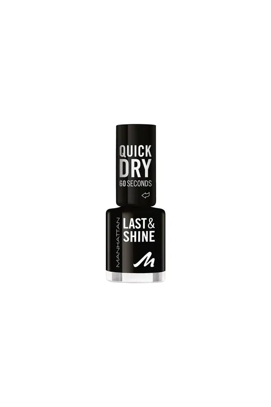 Omezená Nabídka Manhattan Last & Shine Quick Dry 60 Seconds – lak na nehty černý 8ml
