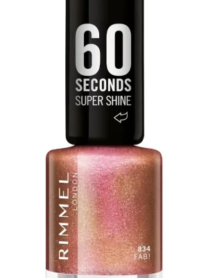 Rimmel 60 Seconds Glitter Nail Polish 834 Fab 8 ml Finální Výprodej