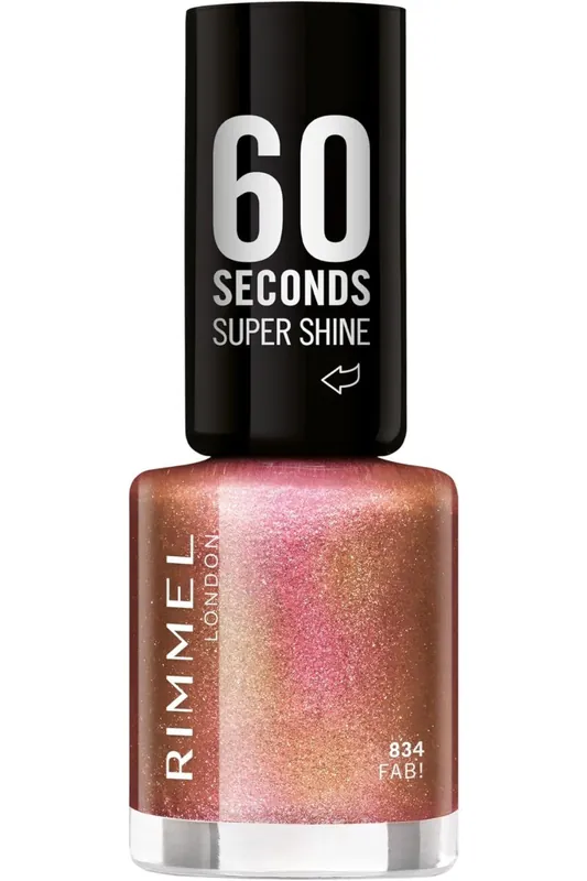 Rimmel 60 Seconds Glitter Nail Polish 834 Fab 8 ml Finální Výprodej